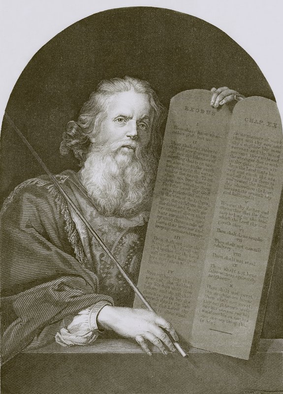 Moses und die Gesetzestafeln von English School
