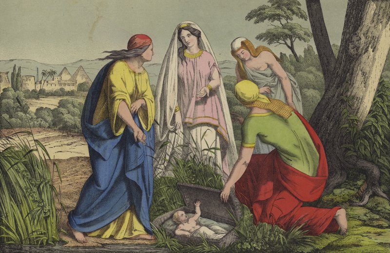 Moses wird von der Tochter des Pharao gefunden von English School
