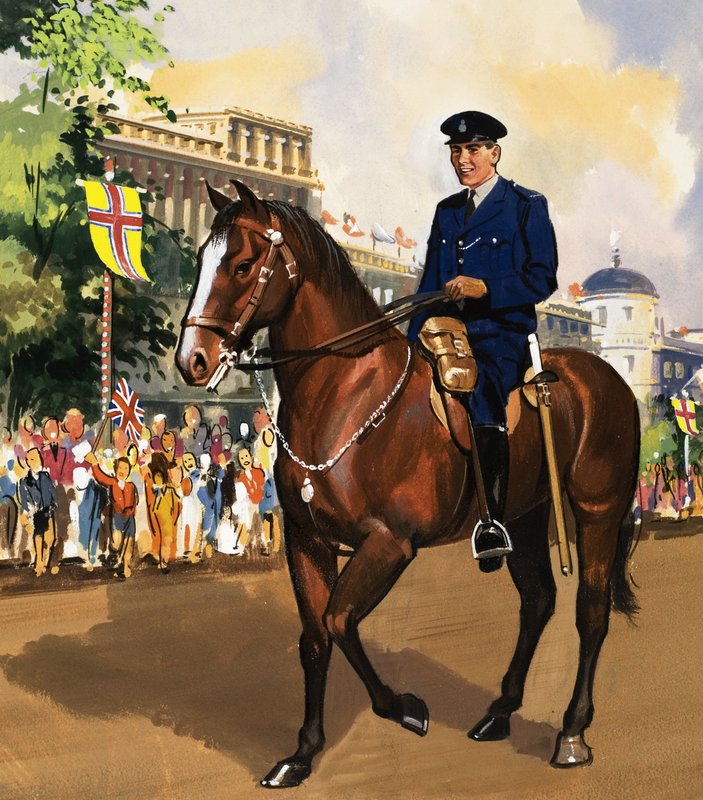 Berittener Polizist von English School