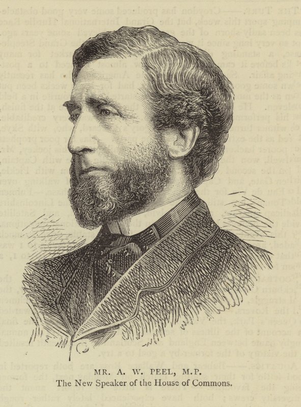 Mr A W Peel, MP (Stich) von English School
