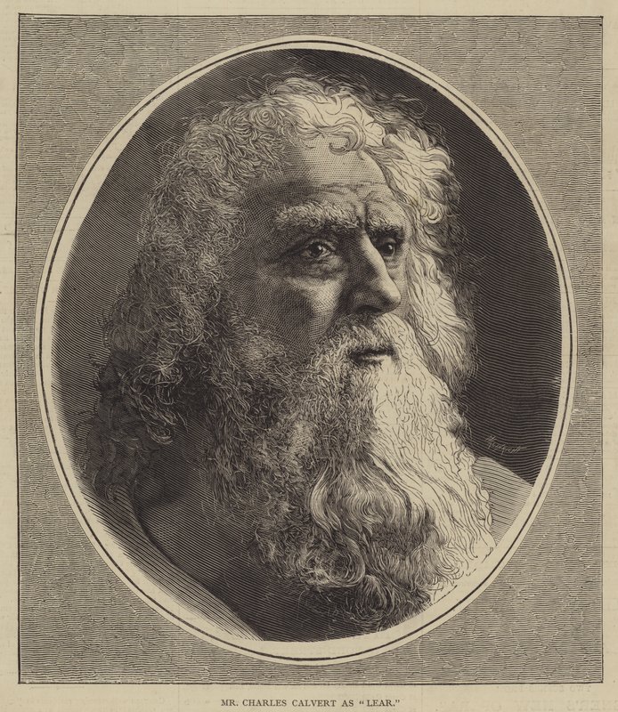 Mr. Charles Calvert als "Lear" (Gravur) von English School