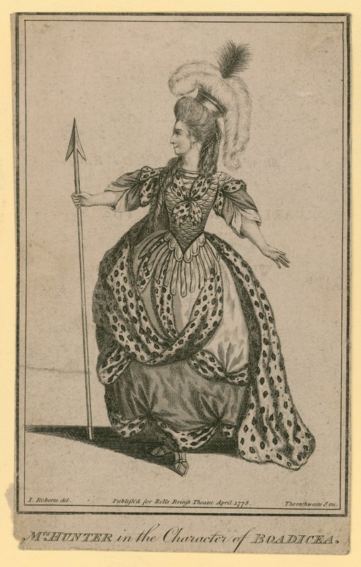 Mrs Hunter in der Rolle der Boadicea von English School