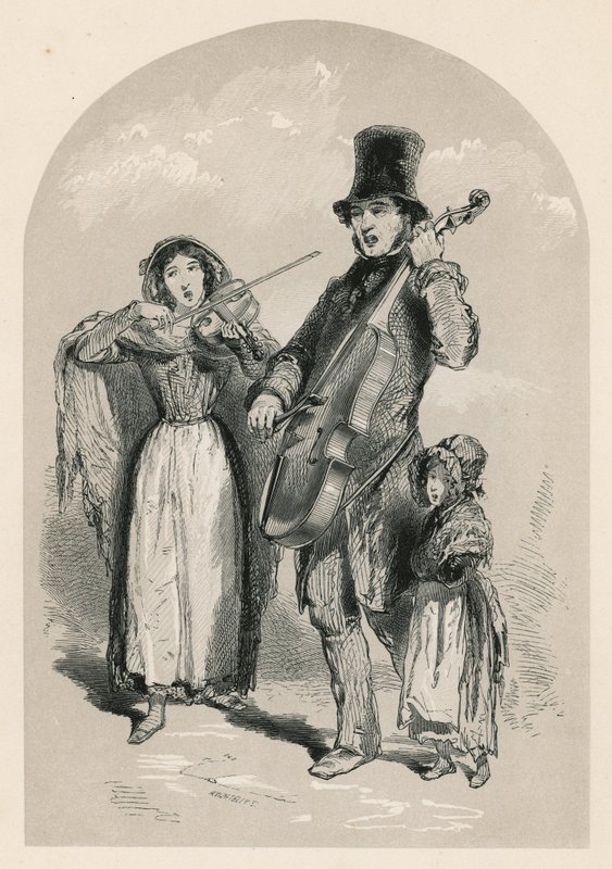 Musik auf der Straße, 1849 von English School