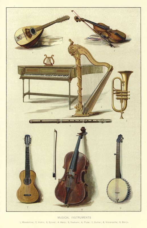 Musikinstrumente von English School