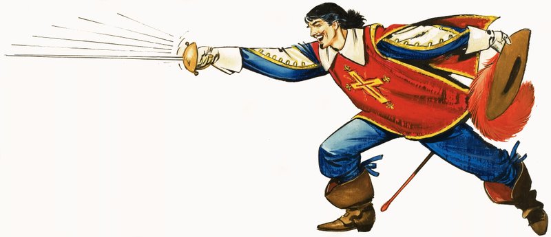 Musketier in Aktion von English School