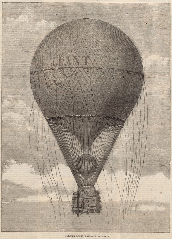 Nadars Riesenballon in Paris von English School