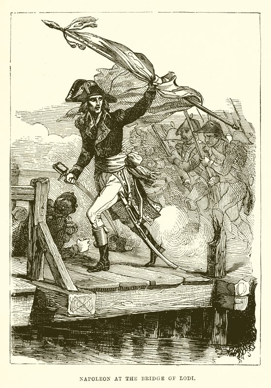 Napoleon an der Brücke von Lodi von English School