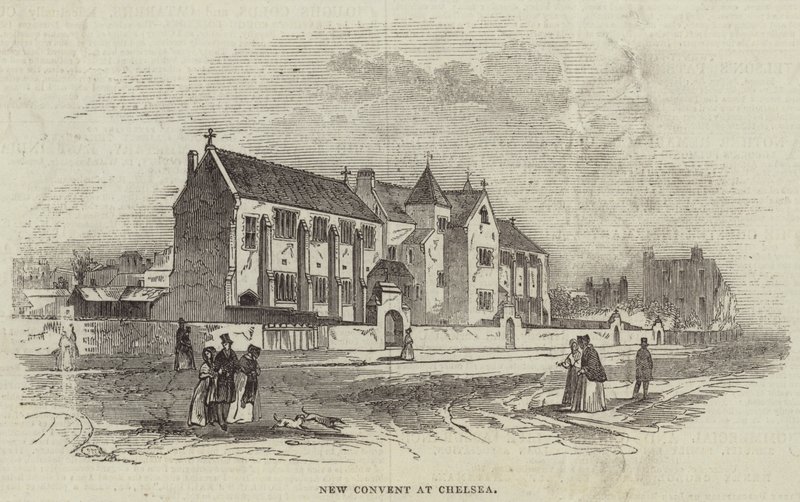 Neues Kloster in Chelsea (Stich) von English School