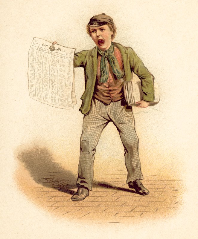 Zeitungsverkäufer von English School