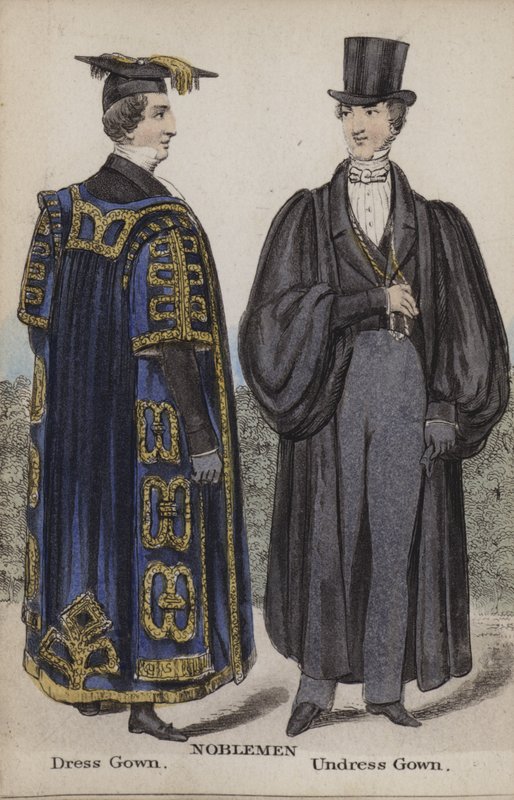 Adelige in Cambridge, Festkleid, Alltagskleid von English School