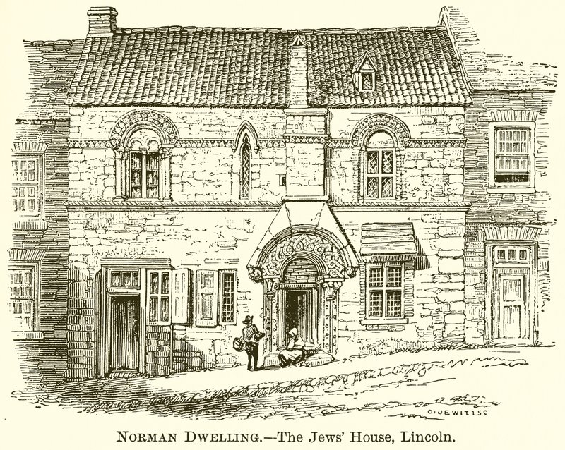 Normannisches Haus - Das Judenhaus, Lincoln von English School