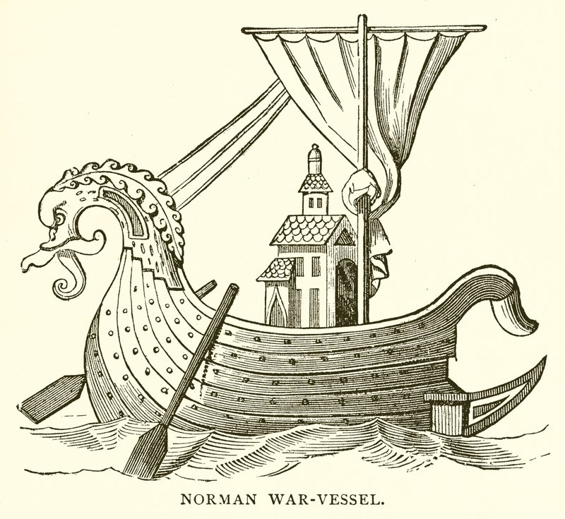 Normannisches Kriegsschiff von English School
