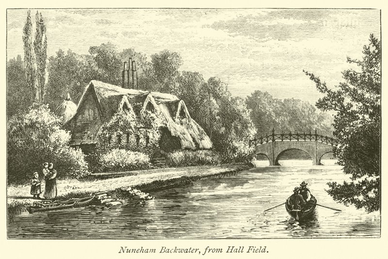 Nuneham Backwater, vom Hall Field von English School