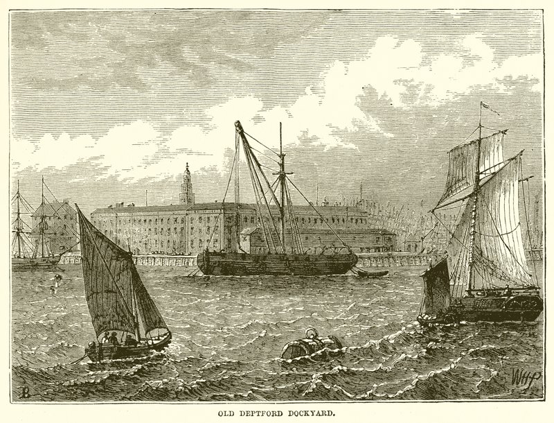 Alte Werft von Deptford von English School