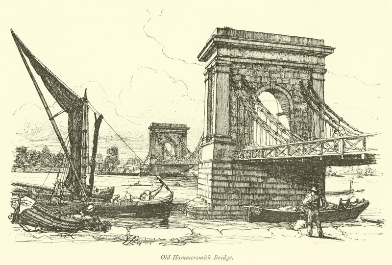 Alte Hammersmith-Brücke von English School