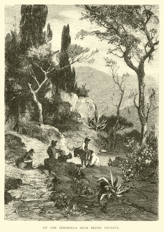 Auf der Halbinsel in der Nähe von Sestri Levante von English School