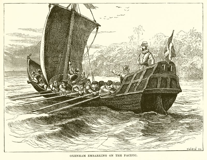 Oxenham geht auf dem Pazifik an Bord von English School