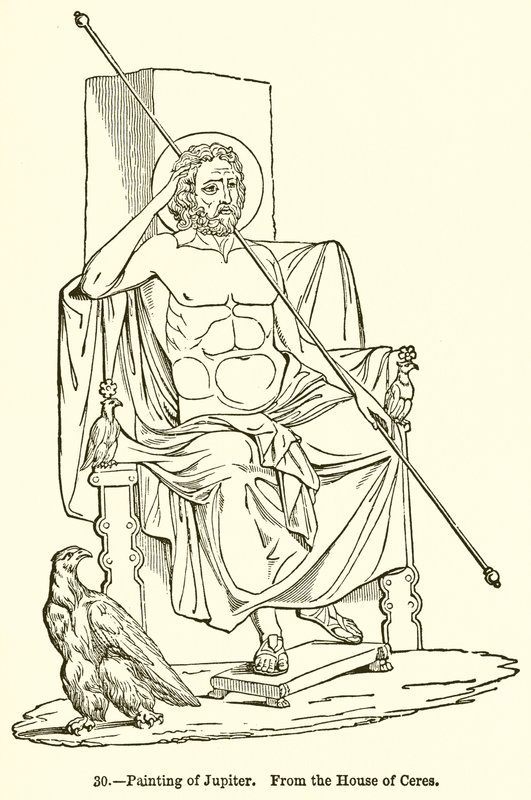 Gemälde von Jupiter von English School