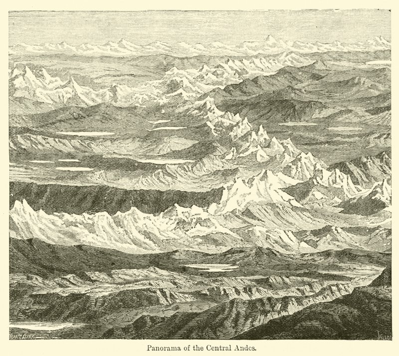 Panorama der Zentralanden (Stich) von English School