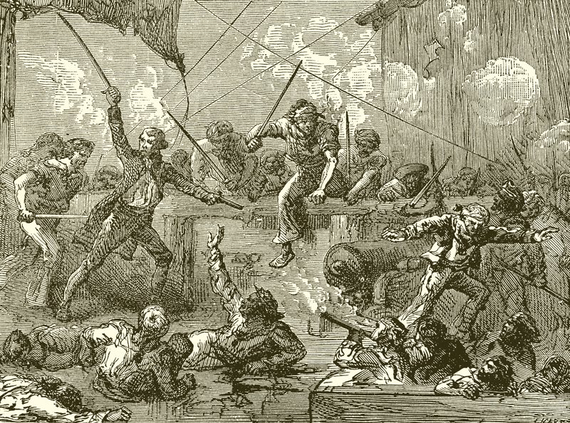Paul Jones entert die Serapis von English School
