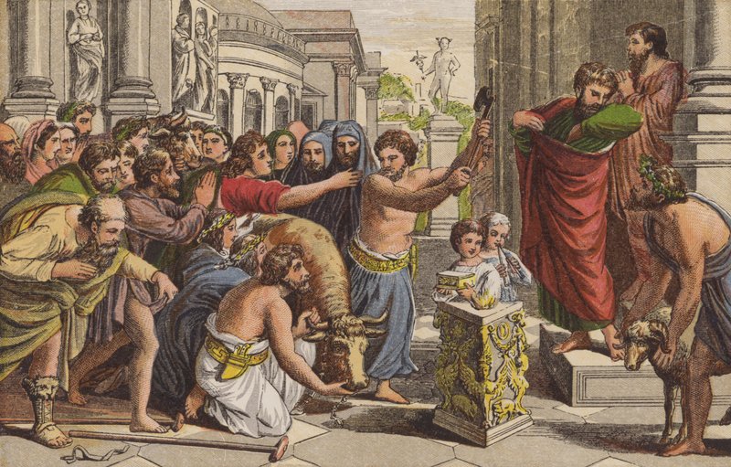 Paulus und Barnabas in Lystra von English School