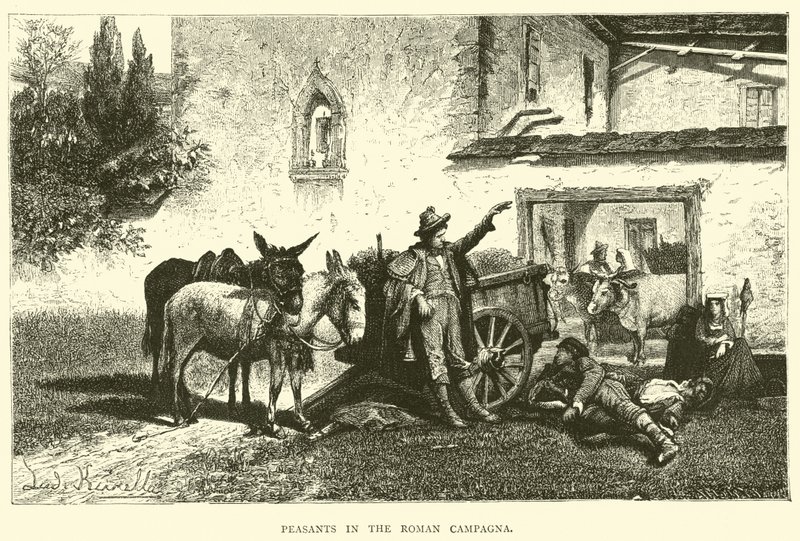 Bauern in der römischen Campagna von English School