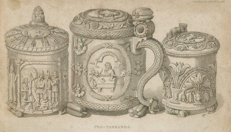 Peg Tankards von English School