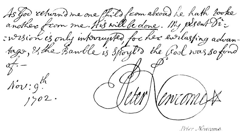 Peter Newcome von English School
