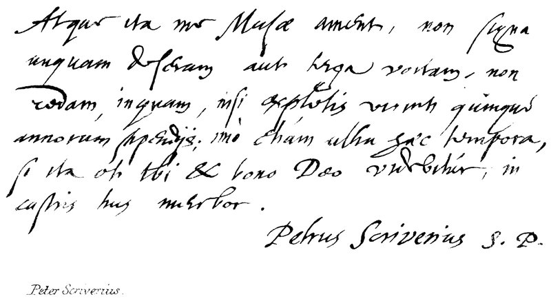 Peter Scriverius von English School