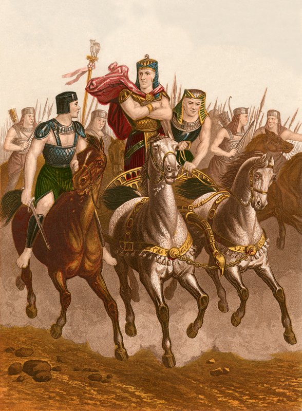 Pharao verfolgt die Israeliten von English School