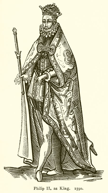 Philipp II. als König. 1590 von English School