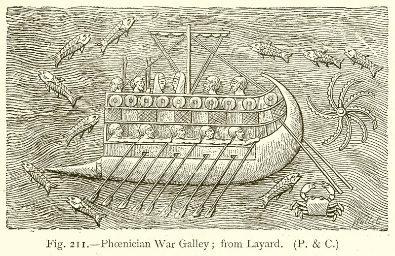 Phönizische Kriegsgaleere; nach Layard von English School
