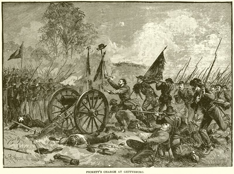 Picketts Angriff bei Gettysburg von English School