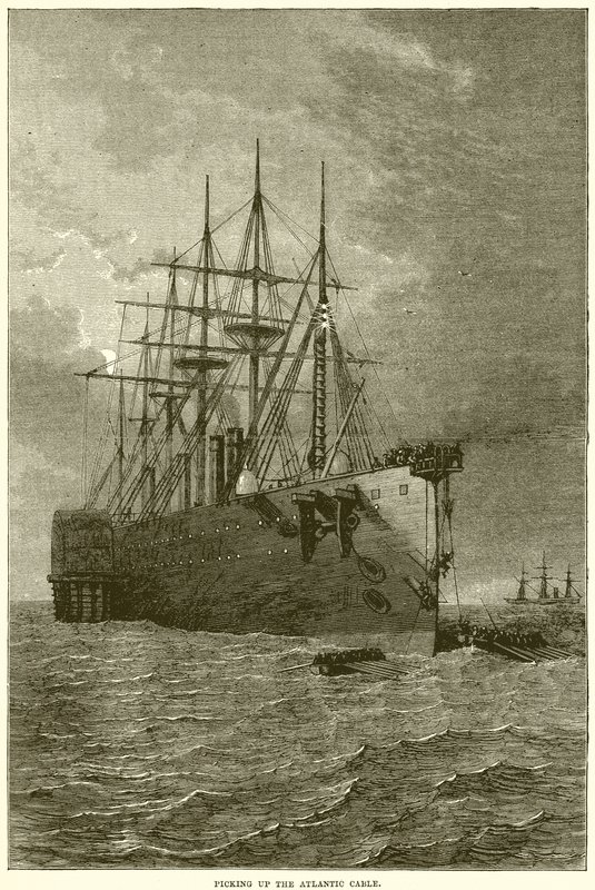Aufnahme des Atlantikkabels von English School