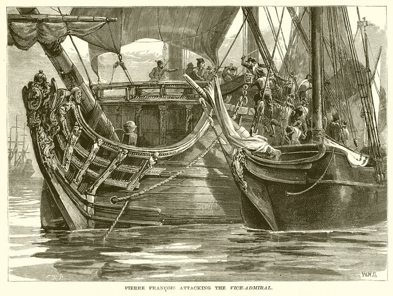 Pierre Francois greift den Vizeadmiral an von English School