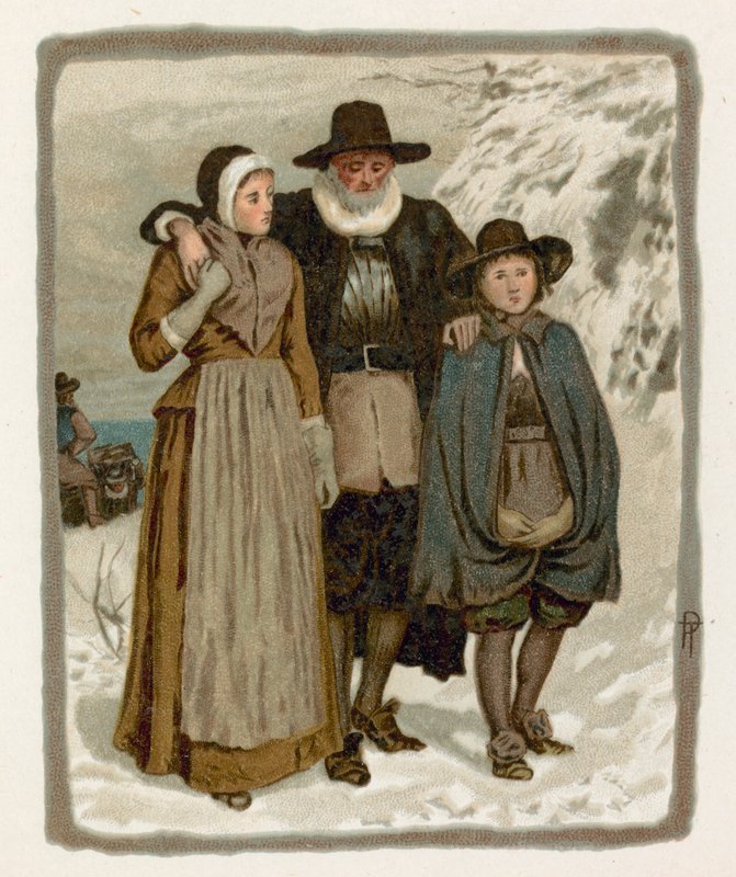 Pilgerväter im Schnee von English School