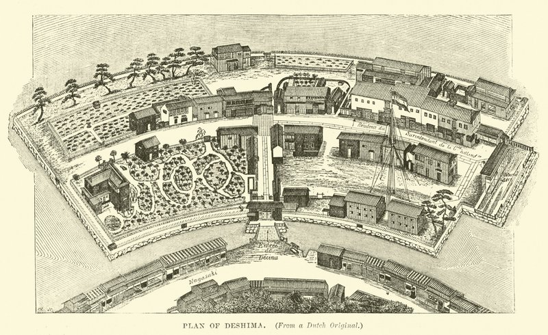 Plan von Deshima von English School
