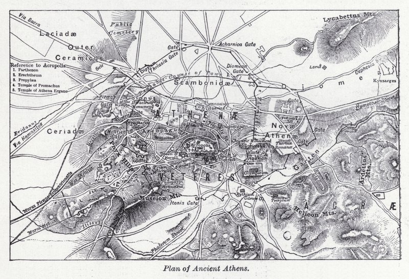 Plan des antiken Athen von English School