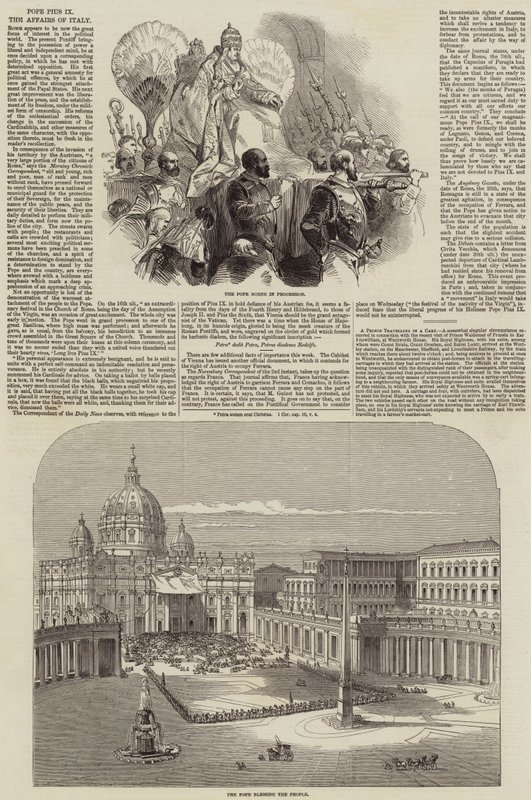 Papst Pius IX (Gravur) von English School