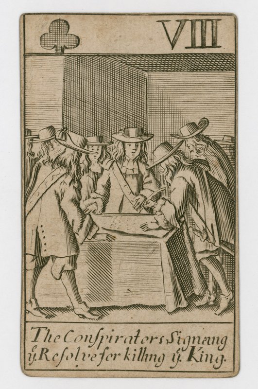 Popish Plot Spielkarte von English School