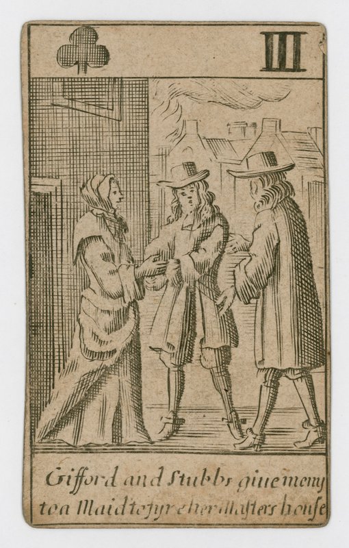 Popish Plot Spielkarte von English School