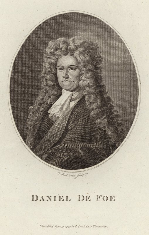 Porträt von Daniel Defoe von English School