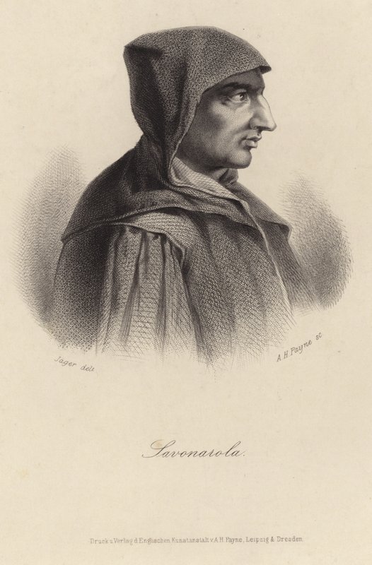 Porträt von Girolamo Savonarola von English School
