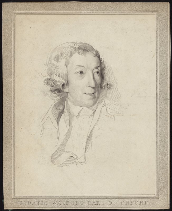Porträt von Horace Walpole von English School