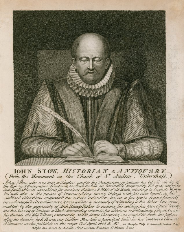 Porträt von John Stow von English School