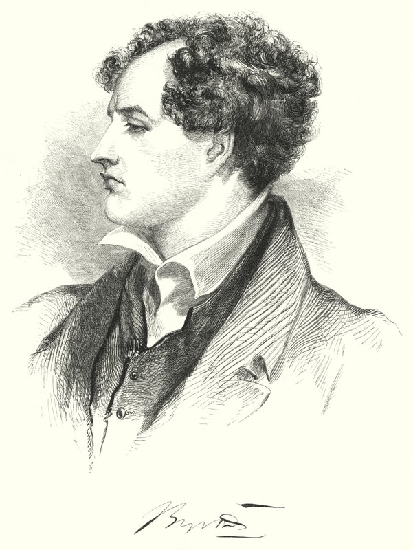 Porträt von Lord Byron von English School