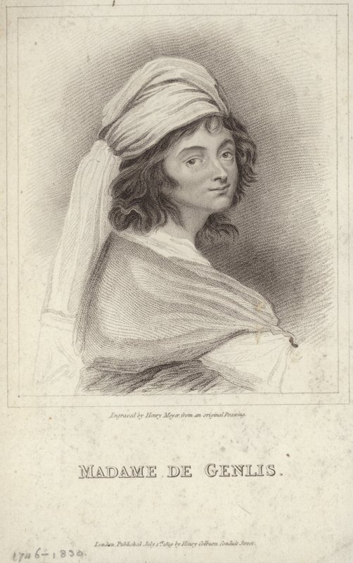 Porträt von Madame de Genlis von English School