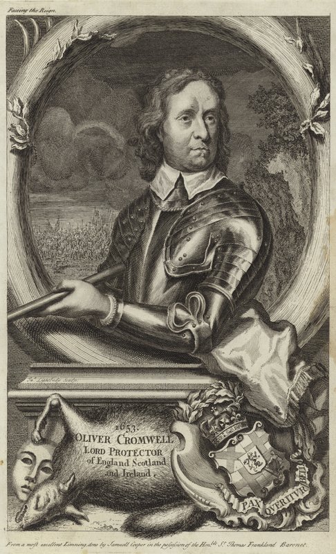 Porträt von Oliver Cromwell von English School