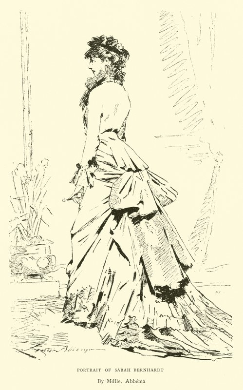 Porträt von Sarah Bernhardt von English School