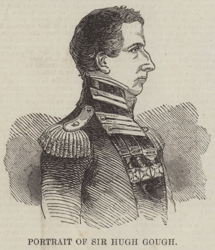 Porträt von Sir Hugh Gough (Stich) von English School